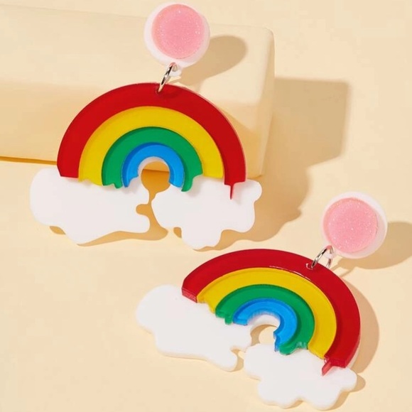 Kathrono Jewelry - 🌈 Rainbow cloud earrings ☁️